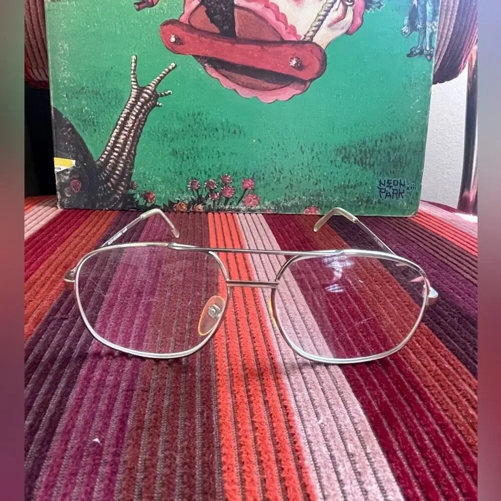 Vintage Oversized Aviator Glasses Gold - RX, Frame ONLY
